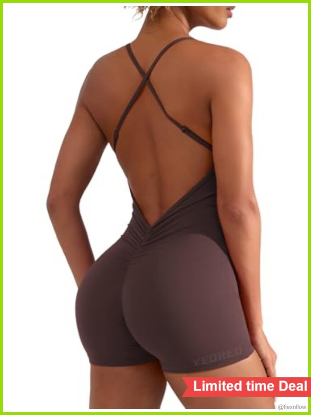 Backless Workout Jumpsuit One Piece Yoga Romper Slim Fit Sleeveless